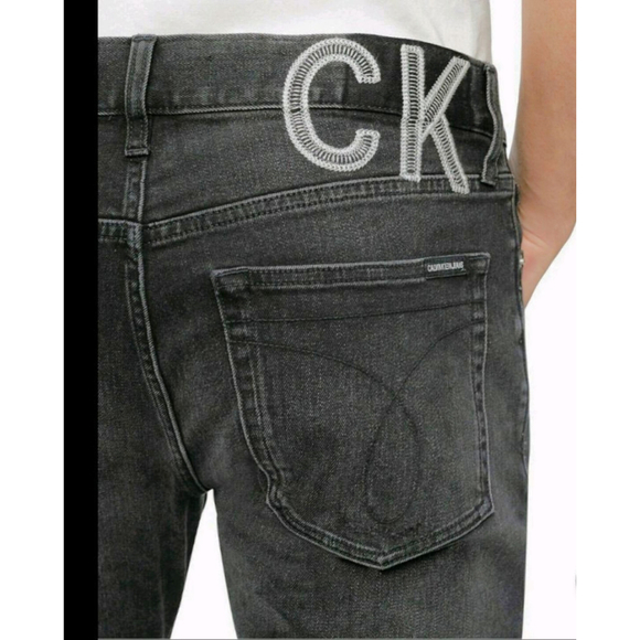Calvin Klein Other - Calvin Klein Jeans Mens Slim Fit Distressed Black Denim 32x30 Ripped Dark Wash